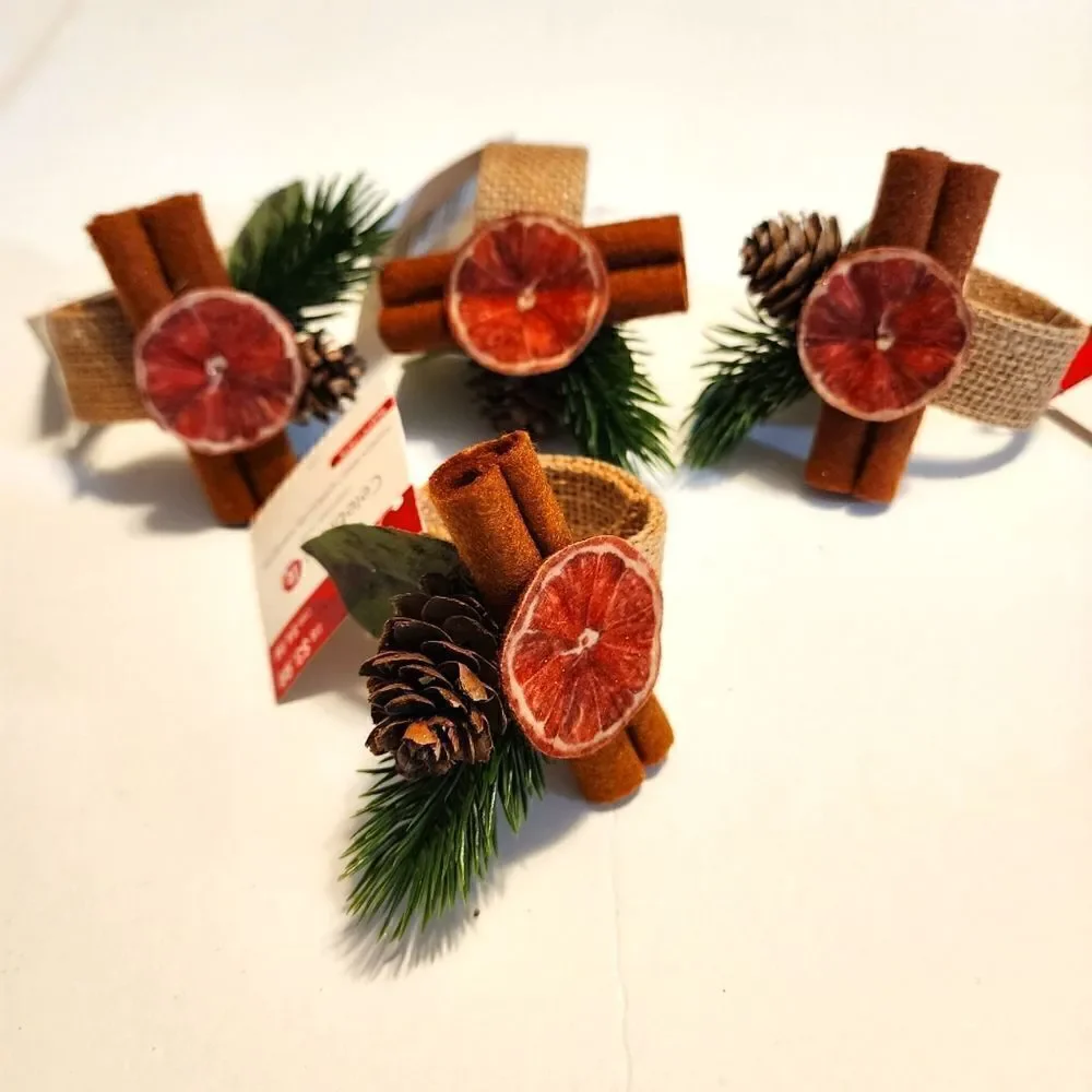 Celebrate it Set of Four Fall / Winter Napkins Holders NWT